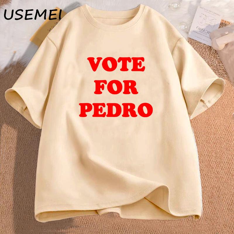 Vote for Pedro Sanchez Movie T Shirt Men Women Cotton Short Sleeve Oversized Tshirt Unisex Vintage Clothes Womans Clothing Tees