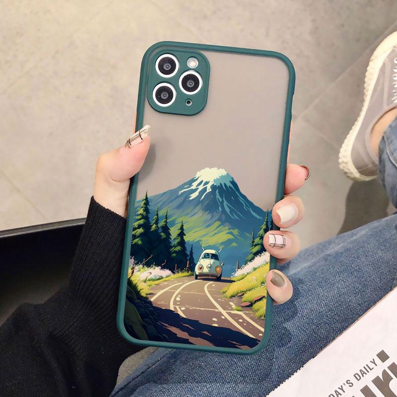Phone Case For iPhone 16 11 12 13 15 14 Pro Max Mini 7 8 Plus SE20 X XR XS Cover Travel Mountain Scenery Shockproof Shells Funda
