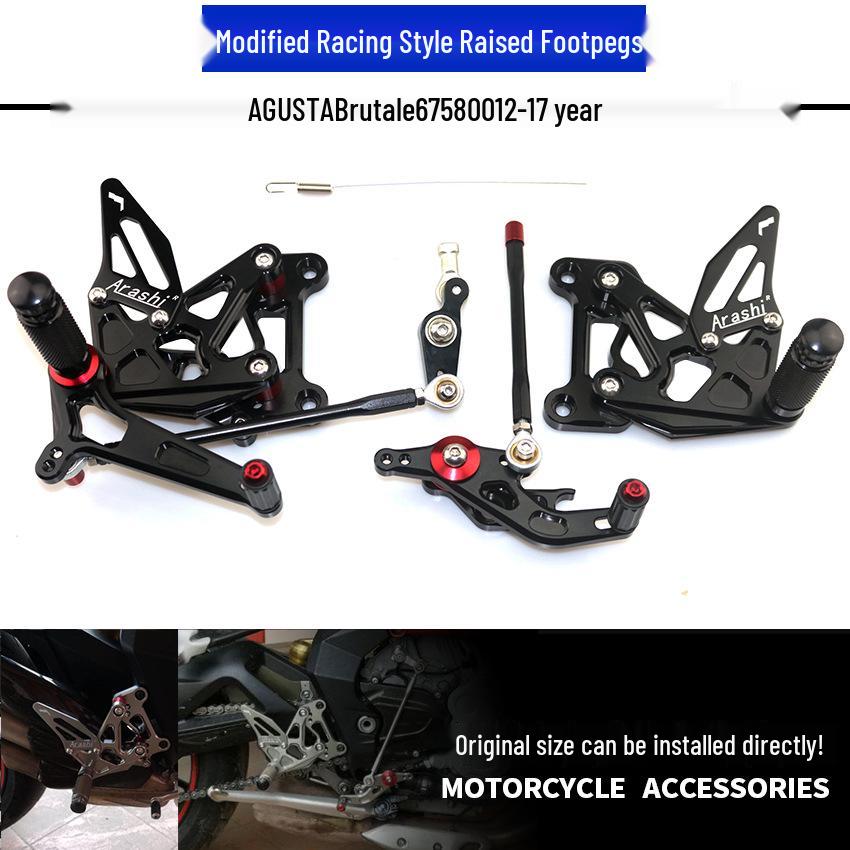 Racing-Style Raised Footpegs for MV Agusta Brutale 675/800 (2012-2017)