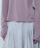 PISCESS Side Slit Long Sleeve Top_Mid Grey