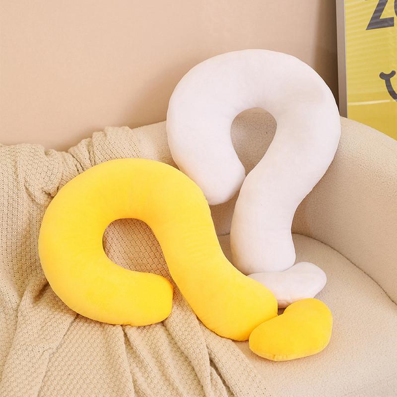Mark Neck Question Pillow Plush Toy Cartoon Stuffed Doll Cute Decorative Cushion