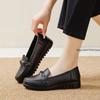 Fashion New Soft-soled Casual Women's Shoes Leather Single Shoes Flat-soled Non-slip Mother Shoes Women's Pu Leathershoes Plus Size