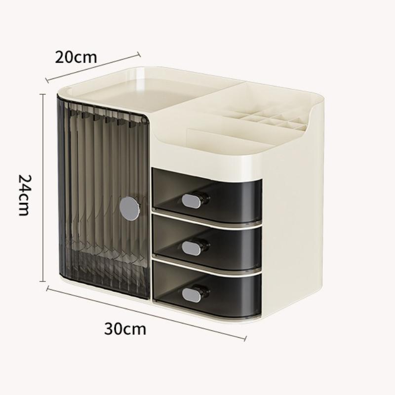 

Cosmetic Organizer Makeup Storage Box Drawer Layers Luxury Desktop Storage Cabinet Table Dustproof Lipstick Powder Storage Box чёрный