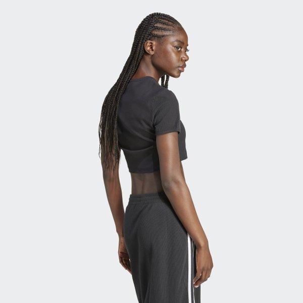 Women S eSSential Lip Tea adidaS Original Crop Tee Black