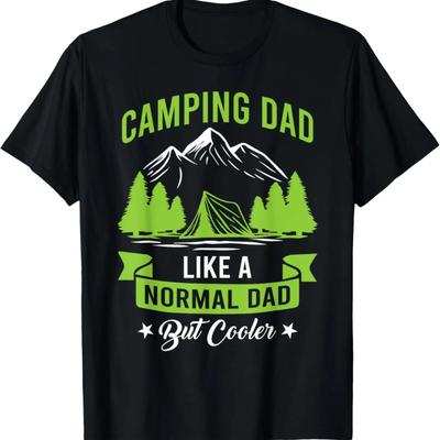 Papá Campista como un papá normal pero genial Amante de la Felicidad de Acampar Camiseta