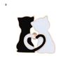 Couple Black And White Cat Enamel Pins Cartoon Cute Animal Brooches Clothes Backpack Lapel Pin Bag Metal Badge Jewelry For Lover