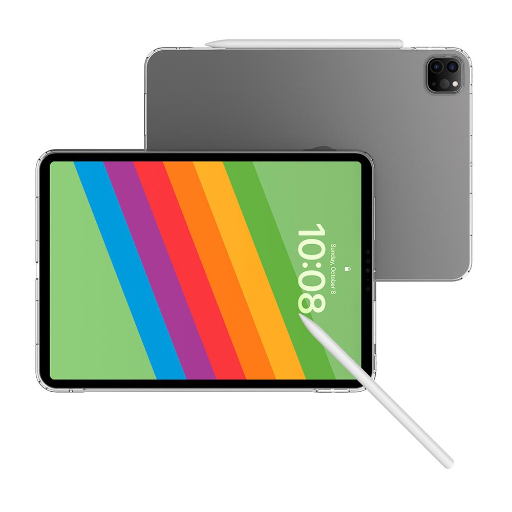 For iPad Pro 11 (2024) Back Case HD Transparent TPU Tablet Cover