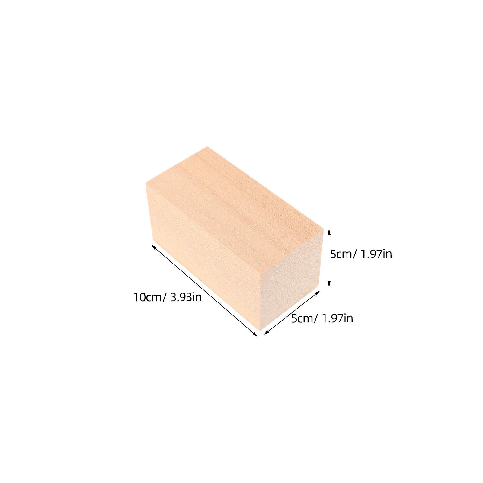 

6Pcs Smooth Basswood Carving Blocks Rectangle Unfinished Wooden Craft Blocks for Painting Carving DIY Decor Arts Crafts Natural