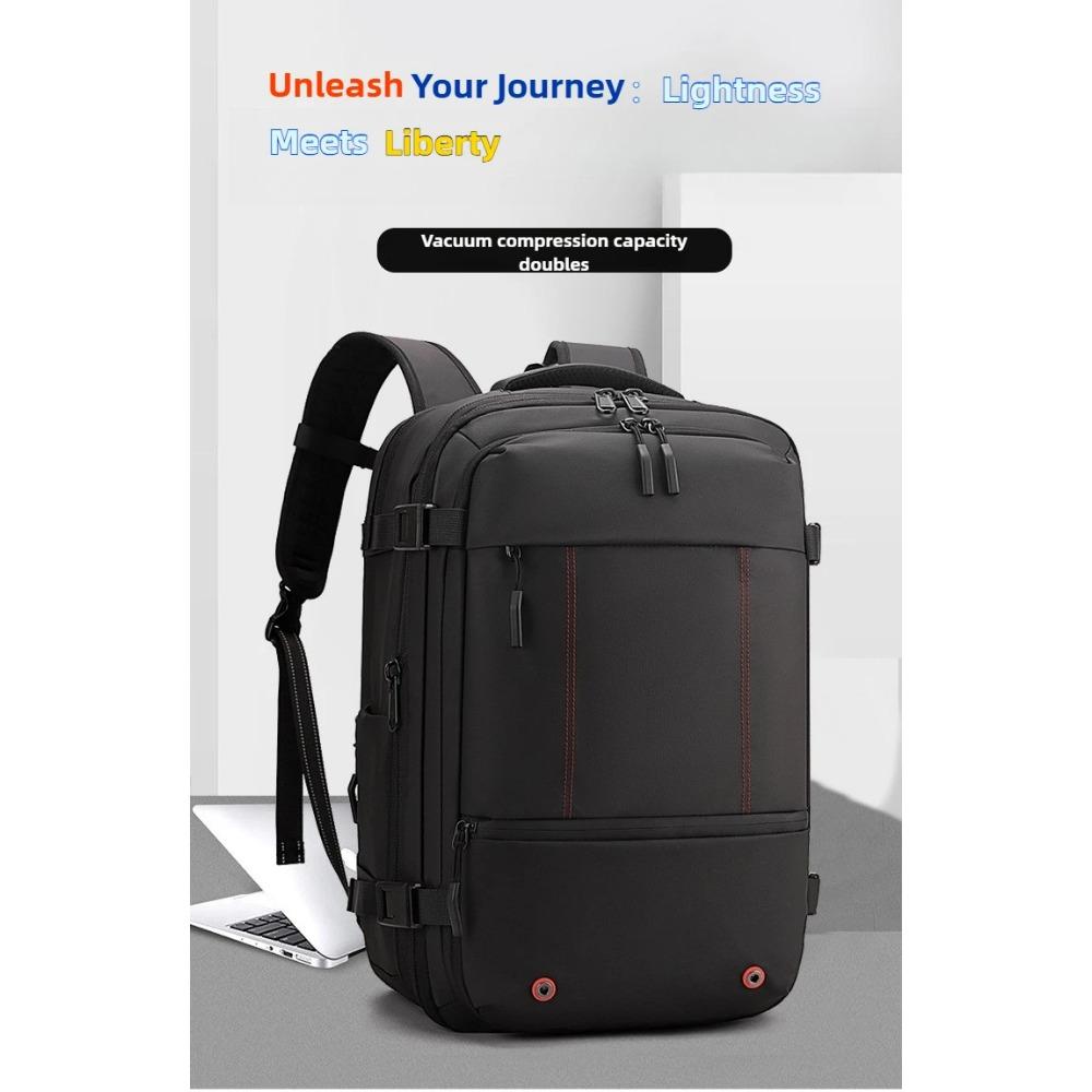Vacuum Compression Mens Backpack Expandable Large Capacity Multi Functional Laptop Bag Short Trip Travel Hiking Pack