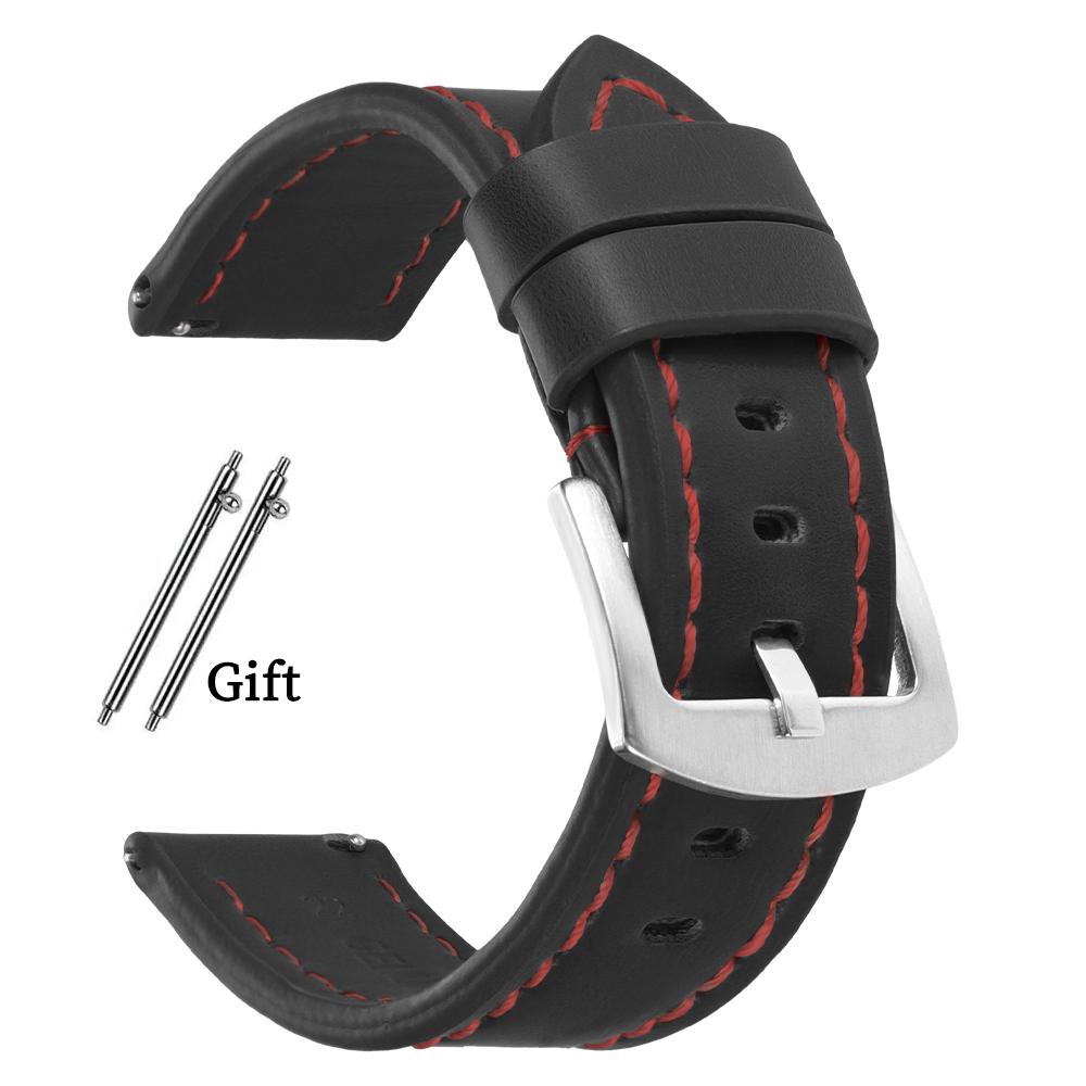 18mm 20mm 22mm 24mm Retro Leather Strap for Huawei Watch GT5/4/3 Calfskin Watch Band for Seiko Quick Release Watches Accessories