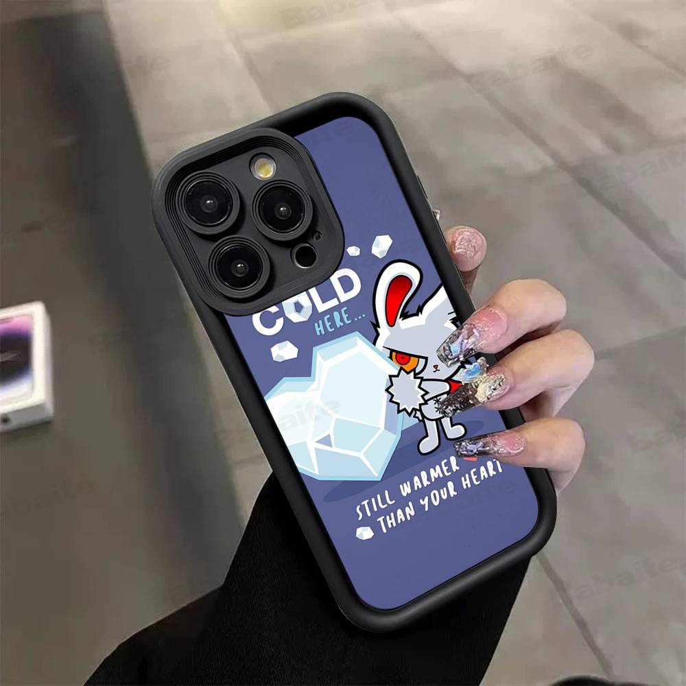 Anime B-Bloody Bunny Silicone Soft Phone Case For IPhone 17 16 14 13 12 11 15 Pro Max Plus Air Cover