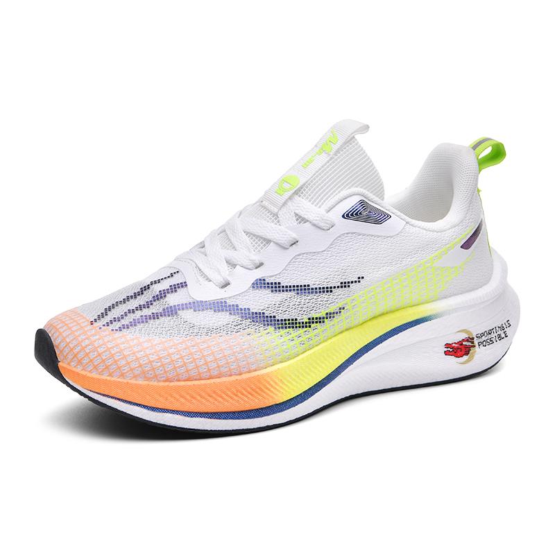 Pantofi sport de modă pentru bărbați și femei, pantofi de alergare casual, suprafață din plasă respirabilă, suport cu placă de carbon, talpă exterioară din cauciuc rezistentă la uzură