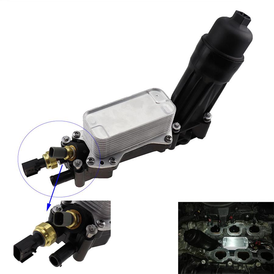 Oil Cooler Filter Adapter Housing 68105583AF For Jeep Chrysler Dodge 3.6 2014-17