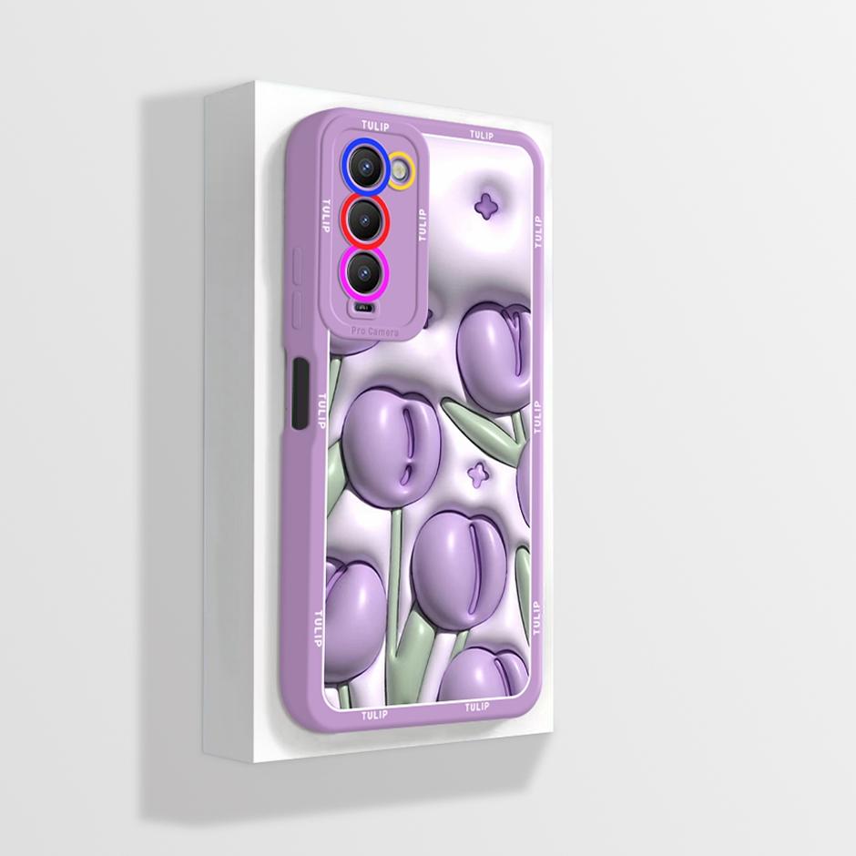 For Tecno Camon 18 18P Case CH6 CH7 Soft Silicone Phone Cover for Camon 18 Camon18 P Camon18P Cases Straight Edge Bumper Fundas