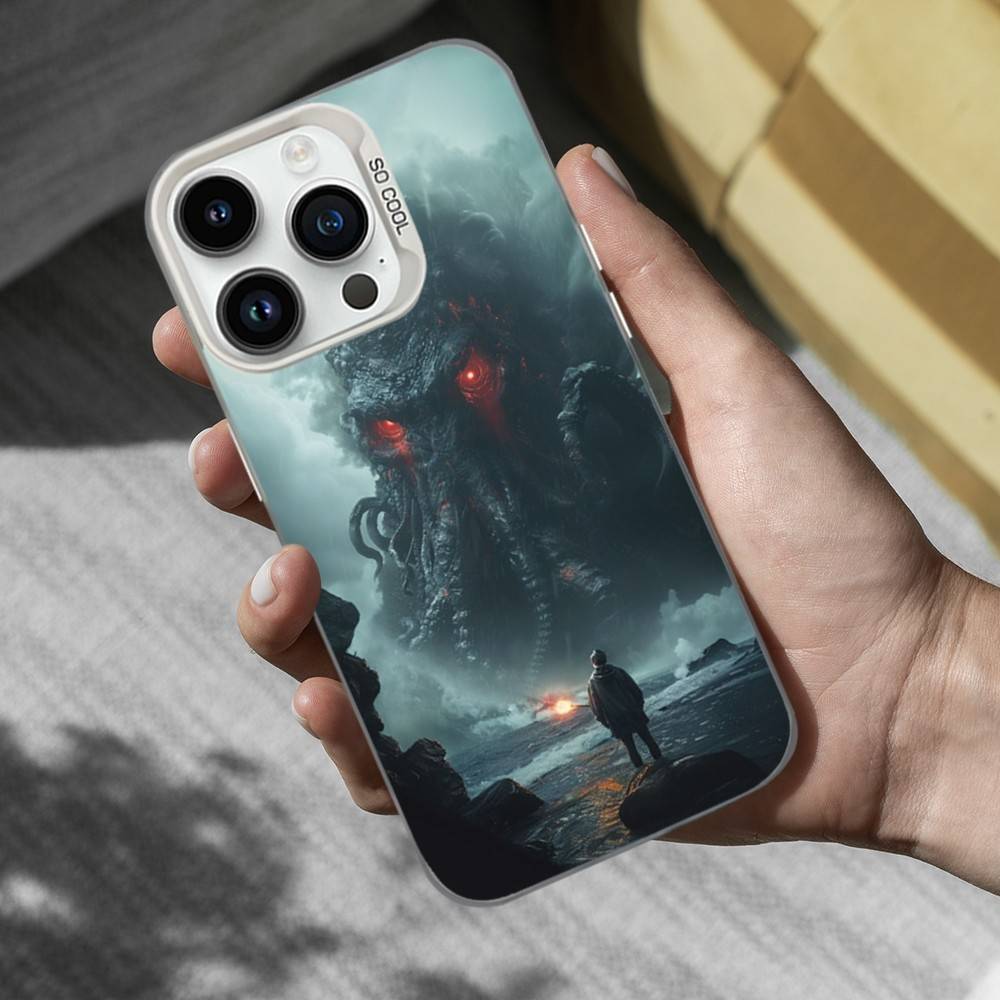 

Mythos Cthulhu Art Phone Case For iPhone 16,15,14,13,12,11,Mini,XS,Pro,SE,MAX White Matte Shockproof Cover iPhone16plus