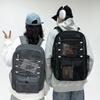 Mesh School Bag Junior High School Students Ins High Quality Transparent Backpack Men's Outdoor Backpack