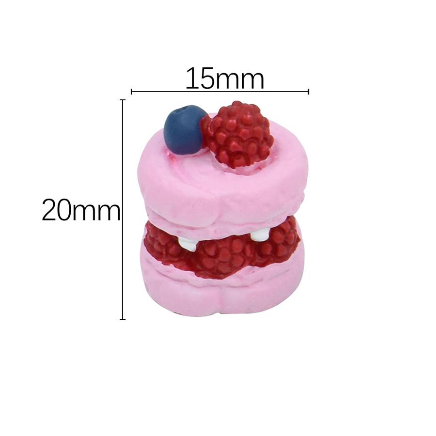 Hot Sale New 3d Artificial Mousse Crepe Cake Design Miniature Dessert Resin Charms for Keyring Bag Shoes
