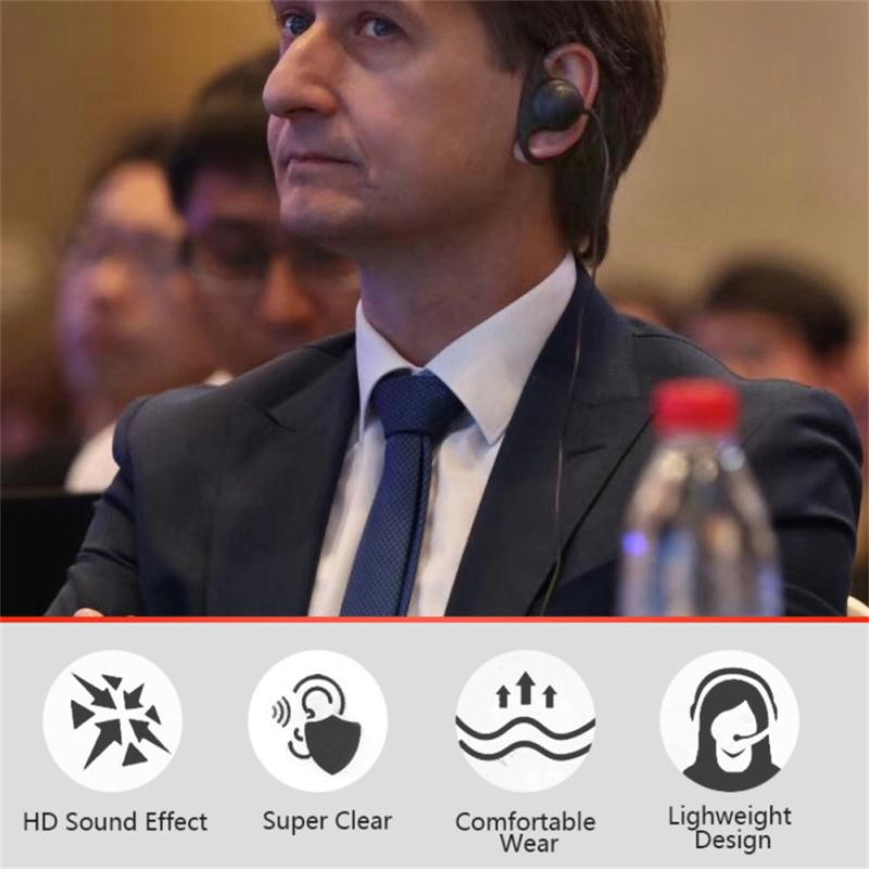 D Şekilli Yumuşak Kulak Kancalı Kulaklık 3.5mm Fiş Çift Kanallı Tek Taraflı Kulaklık Dizüstü Bilgisayar ile Uyumlu