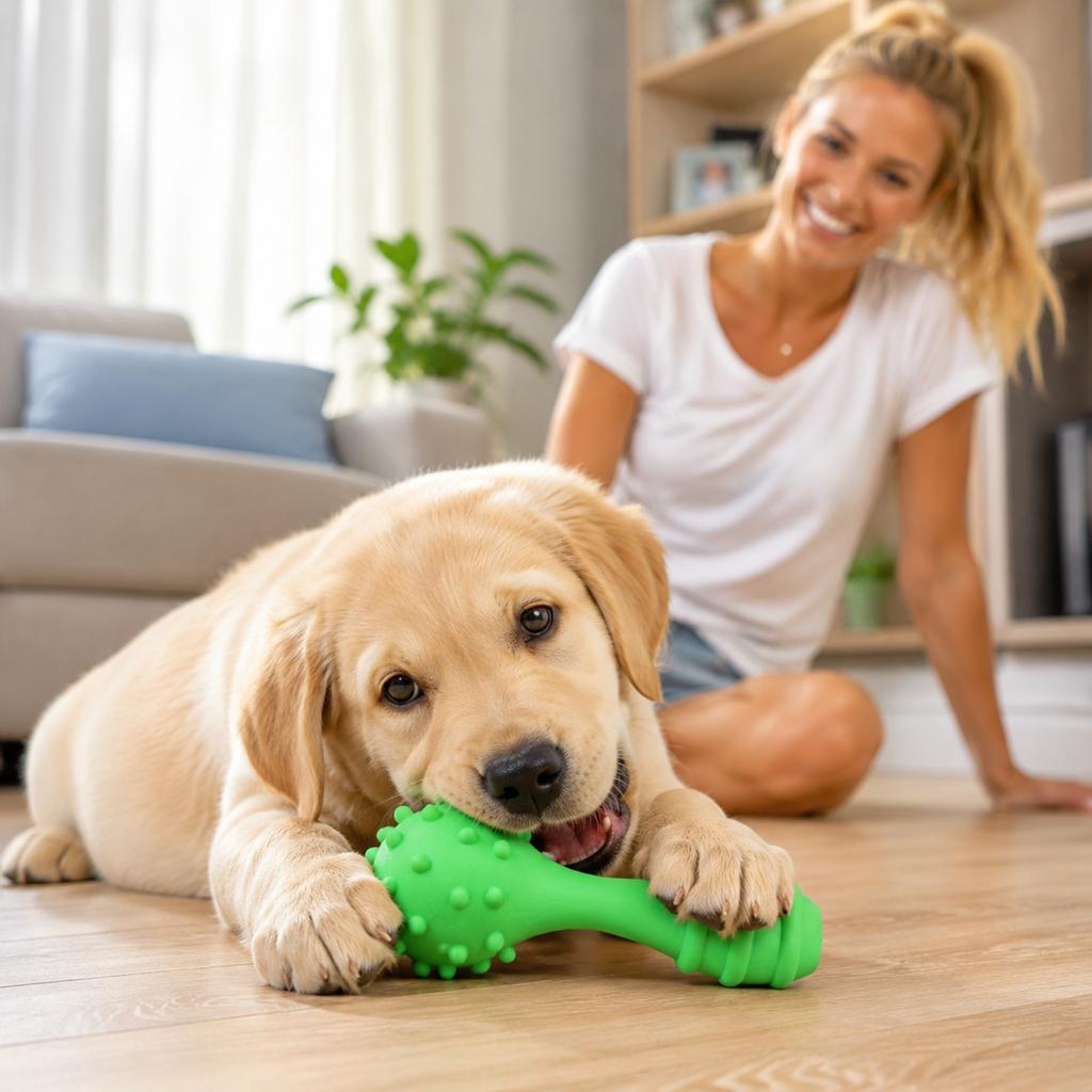 Durable Dog Chew Toy Interactive Dental Cleaning Ball Pet Toy for Small Medium Large Dogs Safe Non-Toxic Material