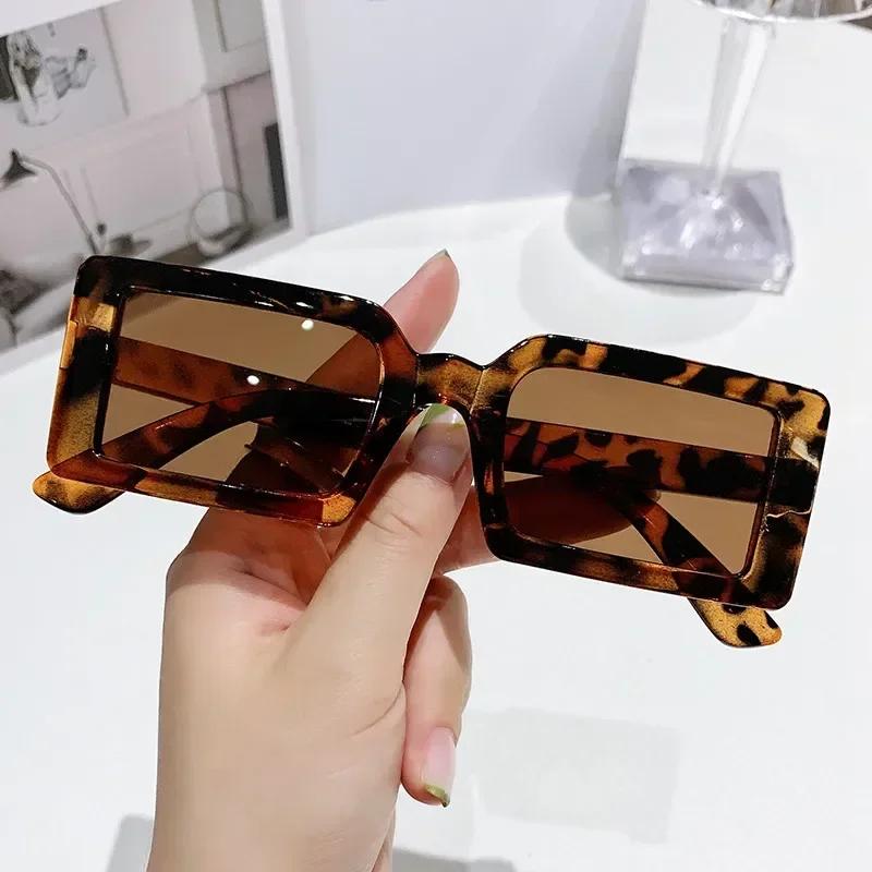 Rectangle Frame Sunglasses Women's Stylish Jelly Color Sun Eyeglasses Summer Y2k Travel Eyewear UV400    Latest
