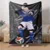 1pc Soccer Player Action Flannel Blanket Soft Warm Throw Blanket for Bedroom Living Room Bed Travel Camping Picnic Gift. MT7160148