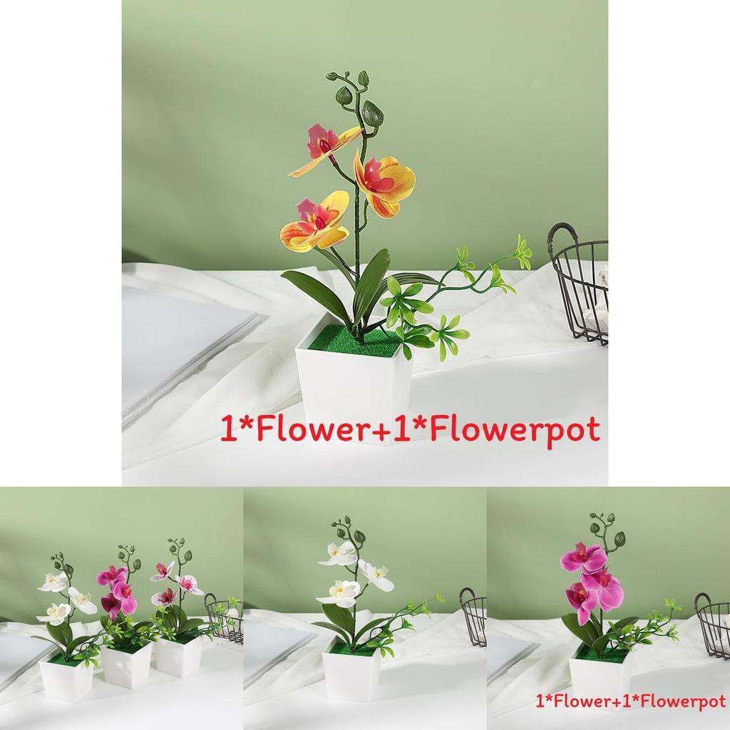 Faux Orchid Arrangement With Injection Molding For Table Centerpieces And Gifts