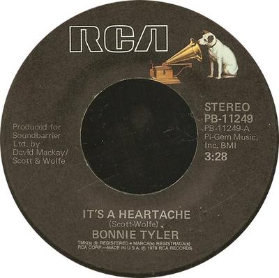 7inch Record BONNIE TYLER - It's A Heartache PB11249 RCA 1978 US Rock Used