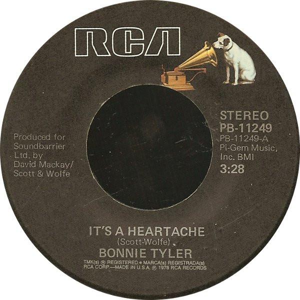 

7inch Record BONNIE TYLER - It s A Heartache PB11249 RCA 1978 US Rock Used