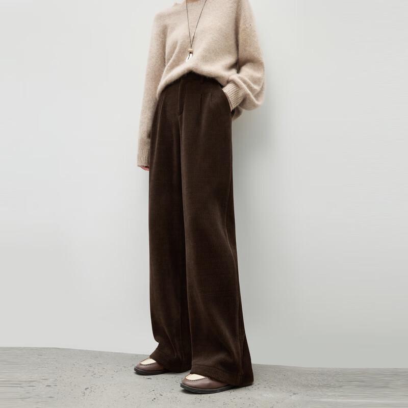 Women's College Style Corduroy Straight-Leg Pants