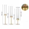 Gold Candle Holders Set of 3, Brass Taper Candle Holders for Candlesticks, Decor for Table Centerpiece, Wedding