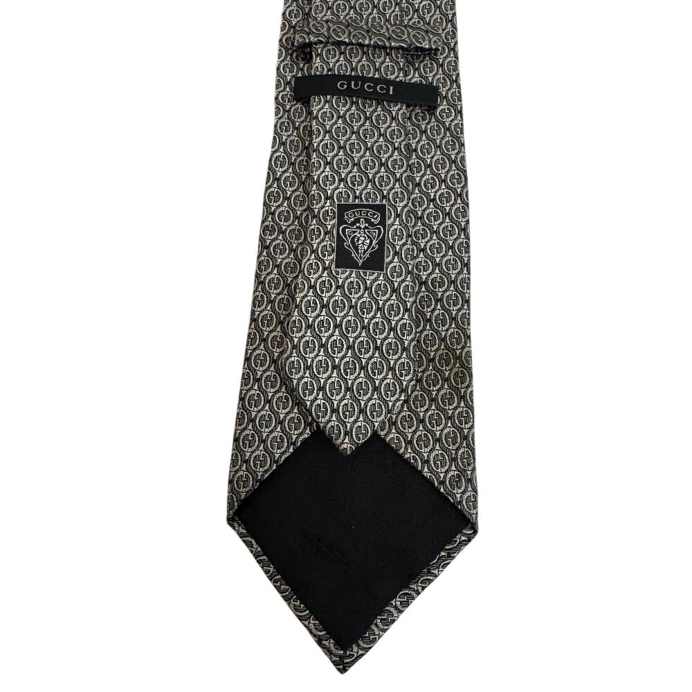 GUCCI GG pattern silk tie black silk Used