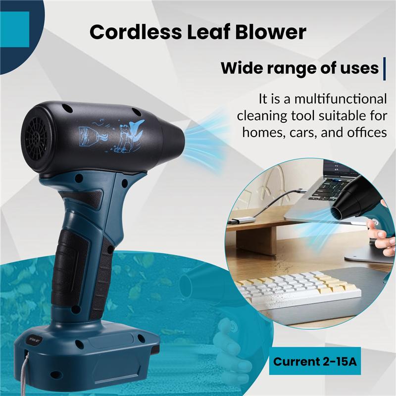 AD23-Cordless Leaf Blower Electric Jobsite Air Blower For 18V Battery Brushless Handheld Portable Violent Turbo Fan