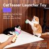One-Click Launching Electric Cat Teaser Entertainment Long-Lasting Interactive Cat Wand creative Retractable Rope Teasing Stick