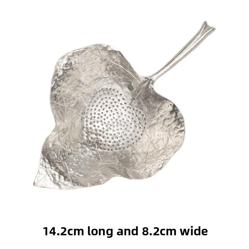 Silver Tea Leak Bodhi Leaves Pure Tin Material Creative Tea Filters Fair Cup Creative Leaves Tea Leak Teas Ceremony Accessories