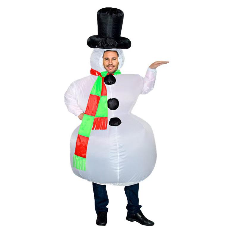Міжнародний надувний костюм Сніговика - Веселий Різдвяний та Хелловінський Костюм для Косплею Маскот