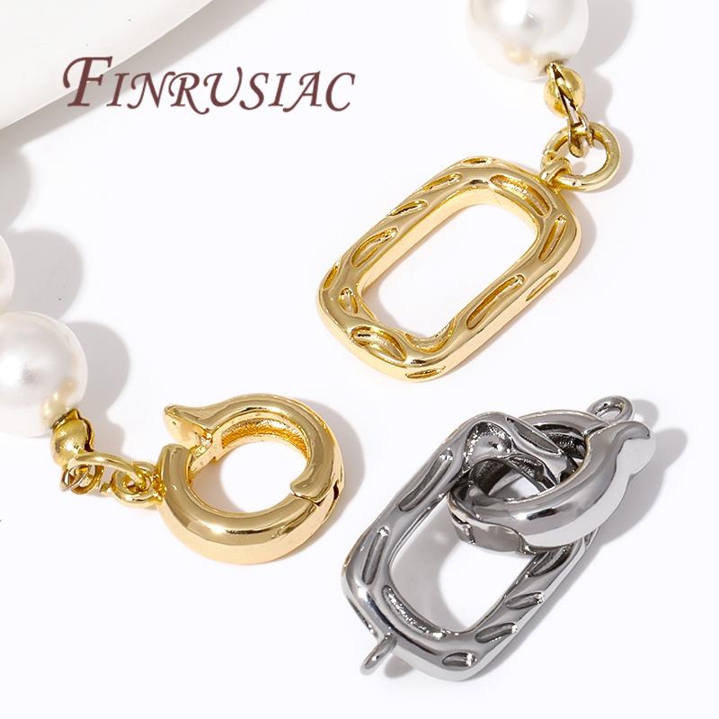 18K Echtgold Plated Endverschlüsse Verbinder Für Schmuckherstellung, Armband/Halsketten Verschluss Komponenten, DIY Perlenzubehör