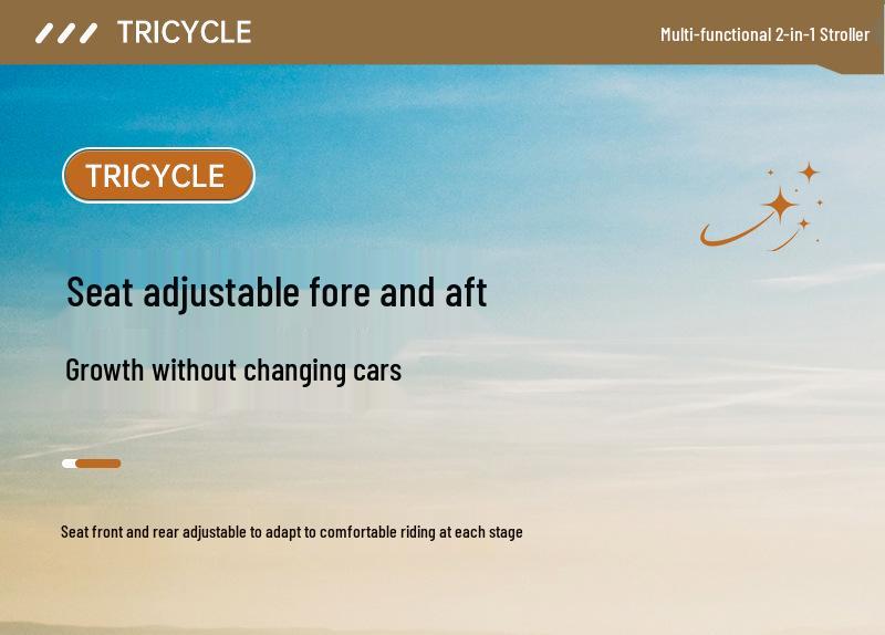 Children's Tricycle & Stroller: Infant Toddler Pedal and Walker