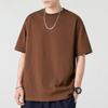 Pure Cotton Retro Loose-Fit Basic T-Shirt, Short-Sleeved Casual Style