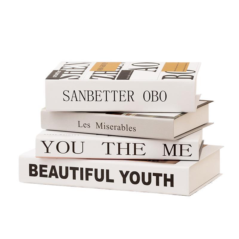 Luxury Decorative Fake Books: English Book Models for Photography and Home Decor