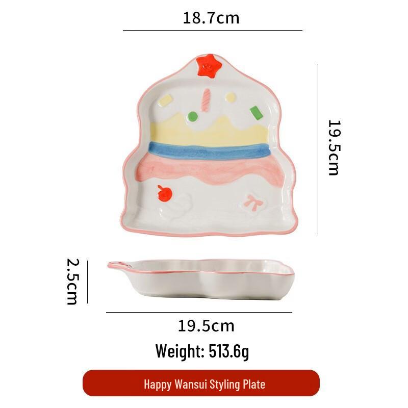 Cartoon Bone China Ceramic Plate Set