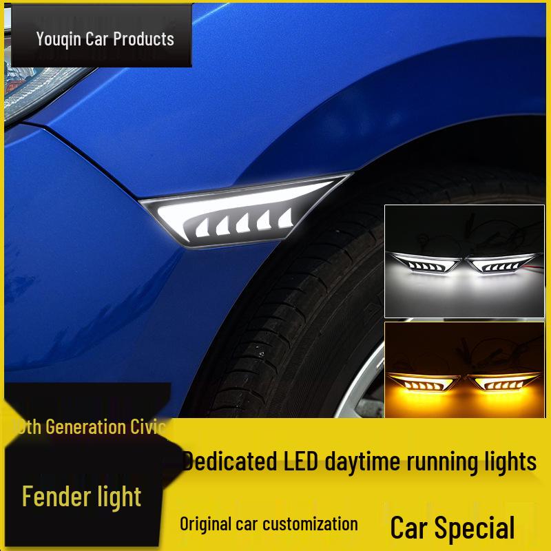 

Модифицированные повторители поворота на крыльях для Civic 10-го поколения 2016-2021