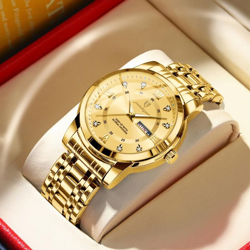 Marca Top À Prova D'água Novo Relógio Masculino Calendário Duplo Luminoso Relógio de Quartzo