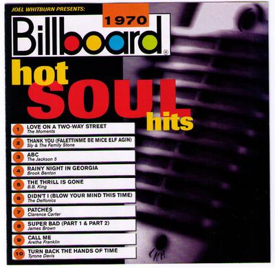 CD VARIOUS - Billboard Hot Soul Hits 1970  R272112 Rhino Records 1995 US Soul/Funk Used
