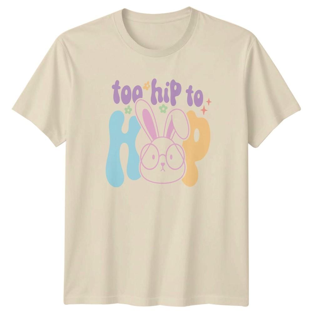 Too Hip To Hop Unisexs TShirt Groovy Rabbit Easter Easter Gift For Her