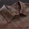 Coat for Women Thickened Plush Autumn Winter Oversize  Loose Casual Leather Button Jacket