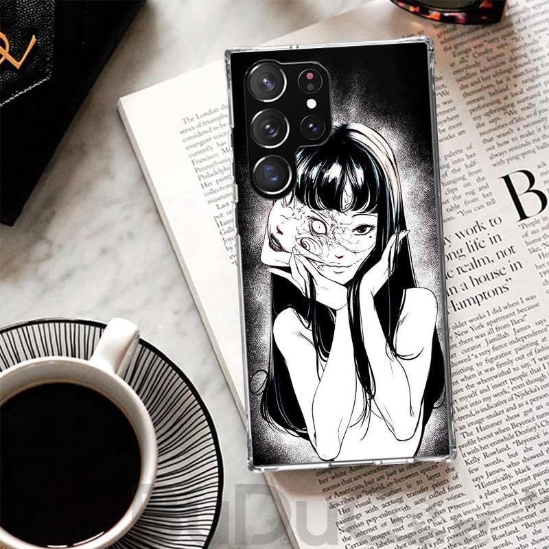 Japanese Horror Comic Anime Cover For Samsung Galaxy S23 S22 S24 S25 Ultra S21 Plus S20 FE Phone Case S25Edge S10 + Print Coque