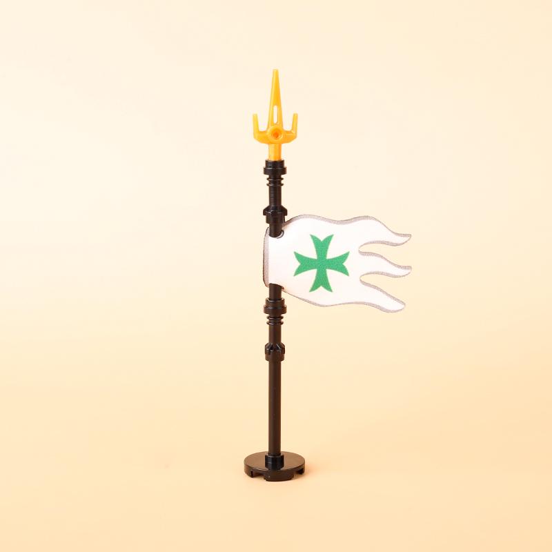 Medieval Military Flag Series War Castle Knight Soldier Warrior Accessories Building Blocks Ancient Holy Rome Bricks Toys Gifts