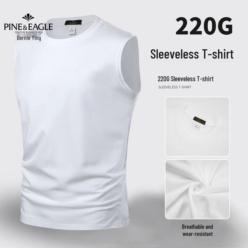 Bainiyinge Men s Embroidered Lightweight Cotton Casual Tank Top L