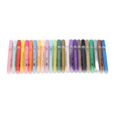 24 Stück Acrylmalstifte 3mm 24 Lebendige Farben Sicher Ungiftig Weit Verbreitet Acrylmalstifte für Glas Keramik Holz