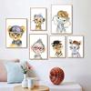Cartoon Funny Animal Elephant Tiger Monkey Baby Posters And Prints Wall Art Canvas Painting Wall Pictures Kids Room Décor No Frame